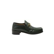 Pre-owned Leather flats Gucci Vintage , Green , Heren