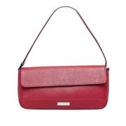 Pre-owned Leather shoulder-bags Burberry Vintage , Red , Dames