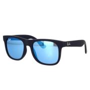 Junior Justin Zonnebril Zwart Blauw Gespiegeld Ray-Ban , Black , Unise...