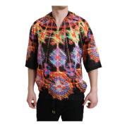 Multicolor Luminary Print Katoenen T-shirt Dolce & Gabbana , Multicolo...