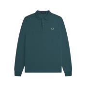 Lange Mouw Polo Shirt Fred Perry , Green , Heren