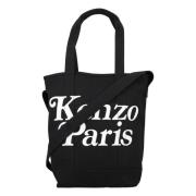 Zwarte Utility Tote Tas Handtas Kenzo , Black , Heren