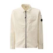 Witte Katoenen Regular Fit Overhemd C.p. Company , White , Heren