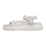 Leather sandals Lisa 34 Voile Blanche , White , Dames