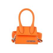 Pre-owned Leather crossbody-bags Jacquemus Pre-owned , Orange , Dames