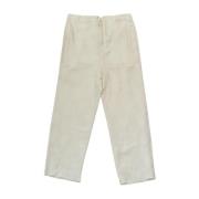 Witte Palm Jacquard Broek The Silted Company , Beige , Dames
