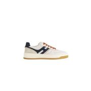 Wit Blauw Leren Sneakers Memory Foam Hogan , Multicolor , Heren