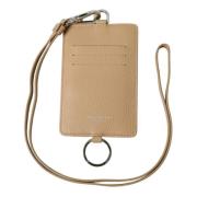 Beige Leren Lanyard Kaarthouder Portemonnee Dolce & Gabbana , Beige , ...