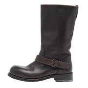 Pre-owned Leather boots Bottega Veneta Vintage , Black , Dames