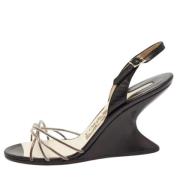 Pre-owned Leather sandals Salvatore Ferragamo Pre-owned , Black , Dame...