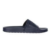 Blauwe Slip-On Schoenen Emporio Armani , Blue , Heren