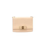Pre-owned Leather crossbody-bags Salvatore Ferragamo Pre-owned , Beige...