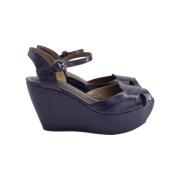 Pre-owned Leather sandals Marni Pre-owned , Purple , Dames