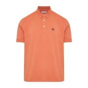 Katoenen poloshirt met geborduurd logo Jacob Cohën , Orange , Heren