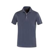 Elastische Polo voor Ultieme Flexibiliteit Moorer , Blue , Heren