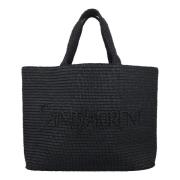 Zwarte Reis Tote Tas Ss24 Saint Laurent , Black , Heren