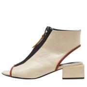 Pre-owned Leather sandals Marni Pre-owned , Beige , Dames