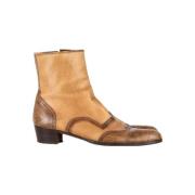 Pre-owned Leather boots Miu Miu Pre-owned , Brown , Dames