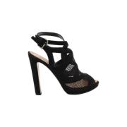 Pre-owned Suede heels Alaïa Pre-owned , Black , Dames
