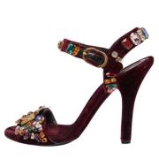 Pre-owned Velvet sandals Dolce & Gabbana Pre-owned , Multicolor , Dame...