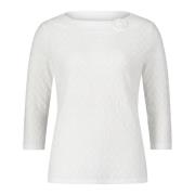 Gesp Detail Gestreept Shirt Betty Barclay , White , Dames