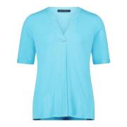 Feminine V-hals Blouse Shirt Betty Barclay , Blue , Dames