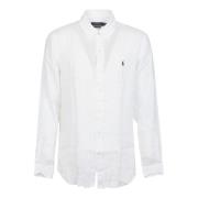 Sportieve Lange Mouw Shirt Ralph Lauren , White , Heren