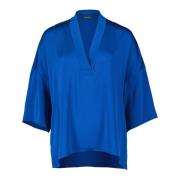 Elegante Blouse Shirt met Zijsplitten vera mont , Blue , Dames
