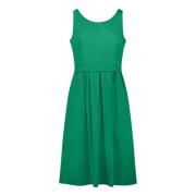 Chic Summer Dress with Effect Yarn vera mont , Green , Dames