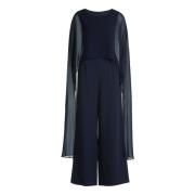 Layer Look Jumpsuit Eye-Catching Silhouette vera mont , Blue , Dames