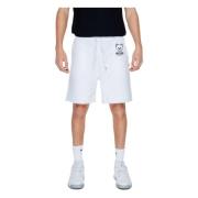 Witte katoenen shorts met veters Moschino , White , Heren