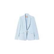 Blauwe Tear Blazer Twinset , Blue , Dames