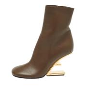 Pre-owned Leather boots Fendi Vintage , Brown , Dames