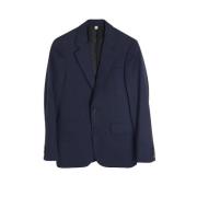 Pre-owned Wool outerwear Burberry Vintage , Blue , Heren