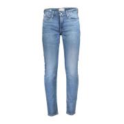 Slim Taper Jeans Gewassen Effect Calvin Klein , Blue , Heren