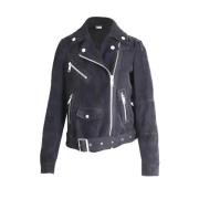 Pre-owned Suede outerwear Burberry Vintage , Black , Dames