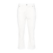 Witte Denim Jeans met Contraststiksels Mugler , White , Dames