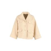 Pre-owned Wool outerwear Gucci Vintage , Beige , Dames