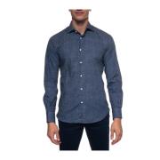 Bloemen Franse Hals Casual Shirt Càrrel , Blue , Heren