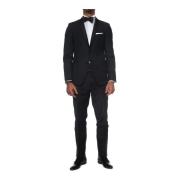 Slim Fit Tuxedo met Shawled Kraag Paoloni , Black , Heren