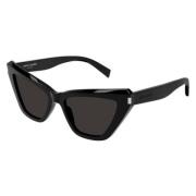 Luxe Cat-Eye Zonnebril Saint Laurent , Black , Unisex