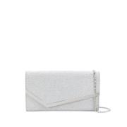 Glitter Emmie Clutch Tas Jimmy Choo , Gray , Dames