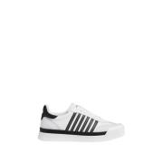 Leren Sneakers met Strepen Dsquared2 , White , Heren