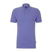 Katoenen poloshirt met geborduurd logo Hugo Boss , Blue , Heren