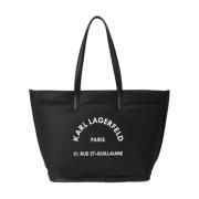 Zwarte Polyurethaan Dames Shopper Karl Lagerfeld , Black , Dames