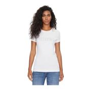 Fantasie Logo T-shirt - Stretch Katoen Guess , White , Dames