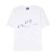 Witte T-shirts en Polos Lichtgewicht Jersey Paul Smith , White , Heren