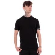 Zwart Icon Half Mouw T-shirt Dsquared2 , Black , Heren