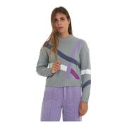 Geometrische Fantasie Boxy Pullover Emporio Armani , Multicolor , Dame...