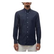 Chambray Button-Down Casual Overhemd Càrrel , Blue , Heren